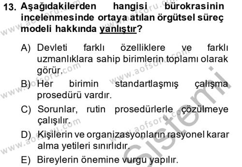 Diş Politika Analizi Dersi 2013 - 2014 Yılı (Vize) Ara Sınavı 13. Soru