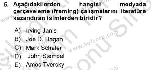 Diş Politika Analizi Dersi 2021 - 2022 Yılı (Final) Dönem Sonu Sınavı 5. Soru