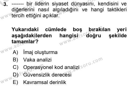 Diş Politika Analizi Dersi 2021 - 2022 Yılı Yaz Okulu Sınavı 3. Soru