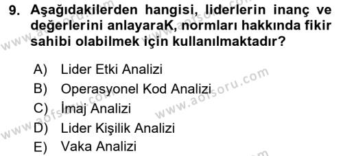 Diş Politika Analizi Dersi 2022 - 2023 Yılı Yaz Okulu Sınavı 9. Soru