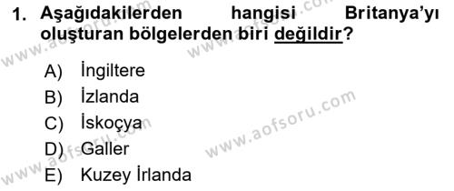 Karşılaştırmalı Siyasal Sistemler Dersi 2022 - 2023 Yılı (Final) Dönem Sonu Sınavı 1. Soru