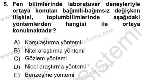 Karşılaştırmalı Siyasal Sistemler Dersi 2023 - 2024 Yılı (Vize) Ara Sınavı 5. Soru