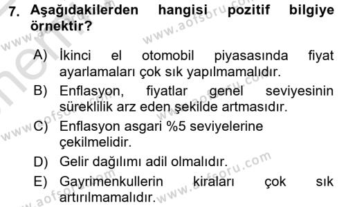 Uluslararası Ekonomi Politik Dersi 2021 - 2022 Yılı (Vize) Ara Sınavı 7. Soru