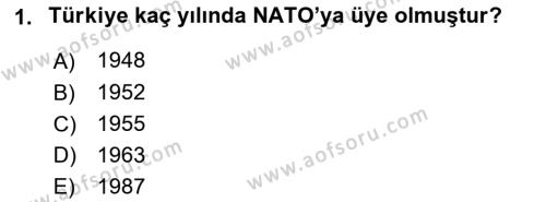 Amerikan Dış Politikası Dersi 2023 - 2024 Yılı Yaz Okulu Sınavı 1. Soru