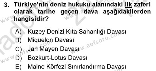 Türk Dış Politikası 1 Dersi 2023 - 2024 Yılı Yaz Okulu Sınavı 3. Soru