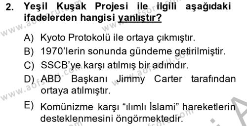 Türk Dış Politikası 2 Dersi 2013 - 2014 Yılı (Vize) Ara Sınavı 2. Soru