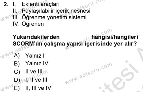 İçerik Yönetim Sistemleri Dersi 2022 - 2023 Yılı (Final) Dönem Sonu Sınavı 2. Soru