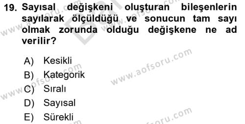 Öğrenme Yönetim Sistemleri Dersi 2021 - 2022 Yılı (Final) Dönem Sonu Sınavı 19. Soru