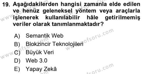 Web Yayıncılığı Dersi 2023 - 2024 Yılı (Final) Dönem Sonu Sınavı 19. Soru