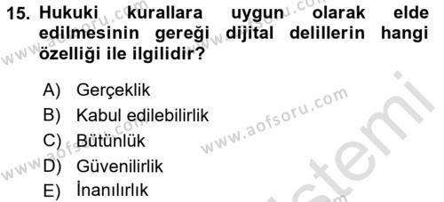 Web’de Telif Hakları ve Etik Dersi 2021 - 2022 Yılı Yaz Okulu Sınavı 15. Soru