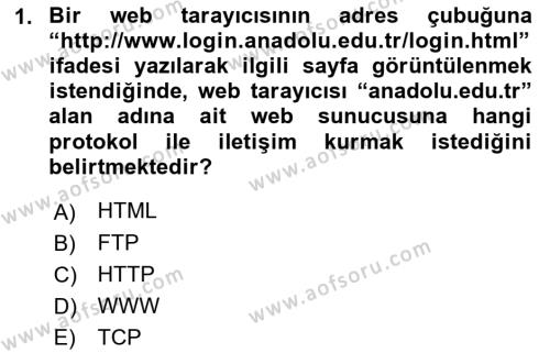 Web Tabanlı Kodlama Dersi 2022 - 2023 Yılı Yaz Okulu Sınavı 1. Soru