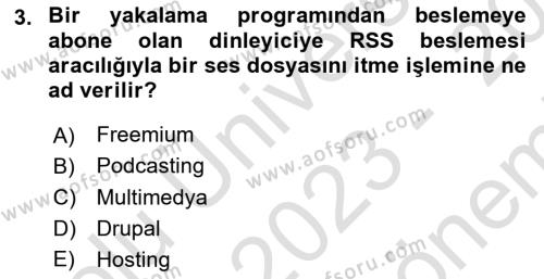 Web Tasarımı Satış ve Pazarlama Dersi 2023 - 2024 Yılı (Final) Dönem Sonu Sınavı 3. Soru