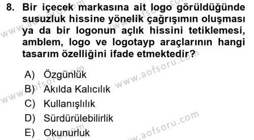 Görsel Web Tasarımı Dersi 2022 - 2023 Yılı Yaz Okulu Sınavı 8. Soru