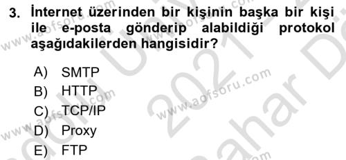 İnternet Tabanlı Programlama Dersi 2021 - 2022 Yılı (Vize) Ara Sınavı 3. Soru