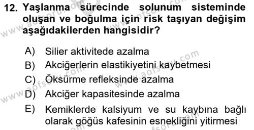 Psiko-Sosyal Rehabilitasyon Dersi 2023 - 2024 Yılı (Final) Dönem Sonu Sınavı 12. Soru