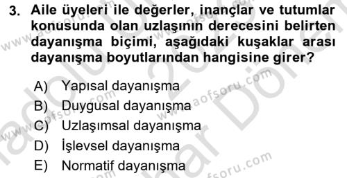 Psiko-Sosyal Rehabilitasyon Dersi 2023 - 2024 Yılı (Final) Dönem Sonu Sınavı 3. Soru