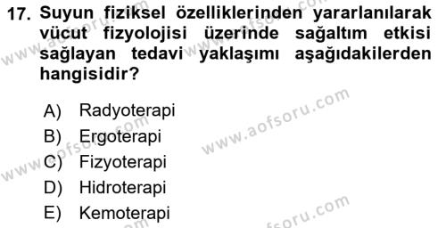 Fiziksel Rehabilitasyon Dersi 2022 - 2023 Yılı (Final) Dönem Sonu Sınavı 17. Soru