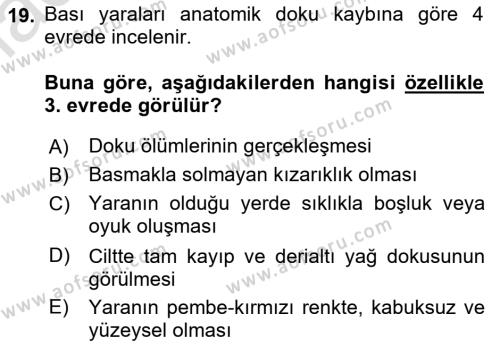 Fiziksel Rehabilitasyon Dersi 2023 - 2024 Yılı (Vize) Ara Sınavı 19. Soru