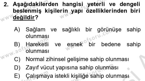 Yaşlı Bakımı İlke Ve Uygulamaları Dersi 2018 - 2019 Yılı 3 Ders Sınavı 2. Soru