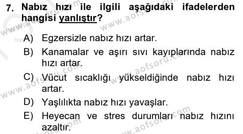 Yaşlı Bakımı İlke Ve Uygulamaları Dersi 2018 - 2019 Yılı (Final) Dönem Sonu Sınavı 7. Soru