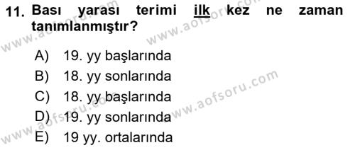 Yaşlı Bakımı İlke Ve Uygulamaları Dersi 2023 - 2024 Yılı (Vize) Ara Sınavı 11. Soru