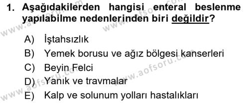 Yaşlı Bakımı İlke Ve Uygulamaları Dersi 2023 - 2024 Yılı (Final) Dönem Sonu Sınavı 1. Soru