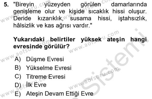 Yaşlı Bakımı İlke Ve Uygulamaları Dersi 2023 - 2024 Yılı (Final) Dönem Sonu Sınavı 5. Soru