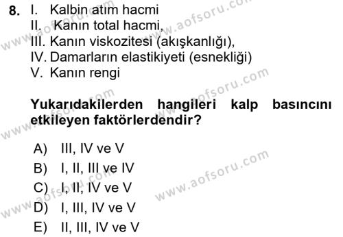 Yaşlı Bakımı İlke Ve Uygulamaları Dersi 2023 - 2024 Yılı (Final) Dönem Sonu Sınavı 8. Soru