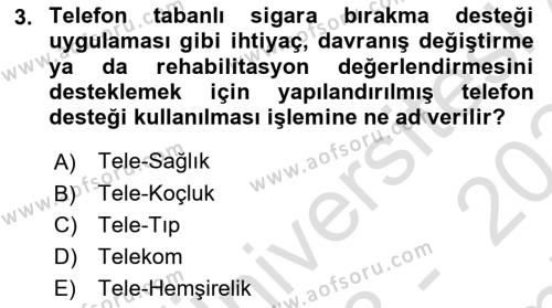 Evde Yaşlı Bakım Hizmetleri Dersi 2023 - 2024 Yılı (Final) Dönem Sonu Sınavı 3. Soru