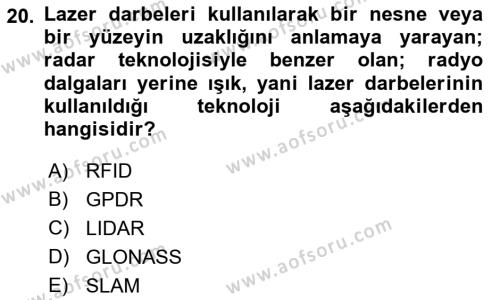 Bilişim Teknolojileri Dersi 2021 - 2022 Yılı (Final) Dönem Sonu Sınavı 20. Soru