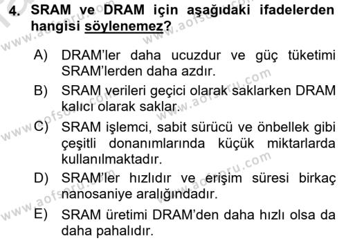 Bilişim Teknolojileri Dersi 2022 - 2023 Yılı (Final) Dönem Sonu Sınavı 4. Soru