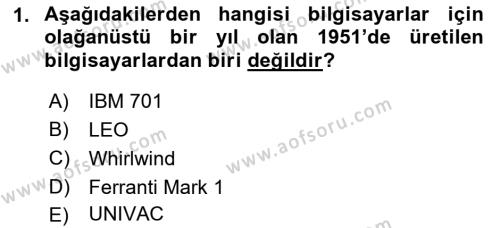 Bilişim Teknolojileri Dersi 2023 - 2024 Yılı (Vize) Ara Sınavı 1. Soru