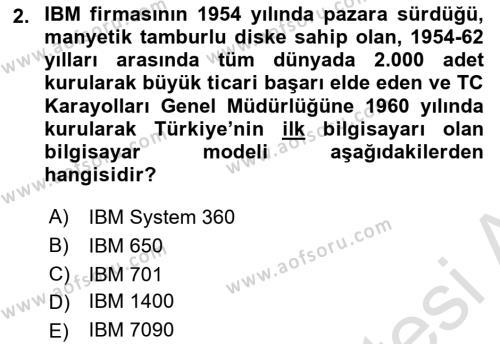 Bilişim Teknolojileri Dersi 2023 - 2024 Yılı (Vize) Ara Sınavı 2. Soru