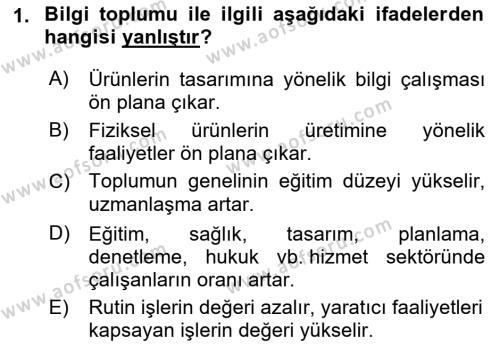 Bilişim Teknolojileri Dersi 2023 - 2024 Yılı (Final) Dönem Sonu Sınavı 1. Soru