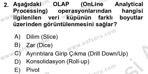 İşletme Analitiği Dersi 2023 - 2024 Yılı (Vize) Ara Sınavı 2. Soru