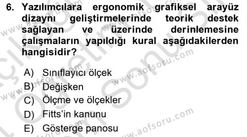 İşletme Analitiği Dersi 2023 - 2024 Yılı (Final) Dönem Sonu Sınavı 6. Soru