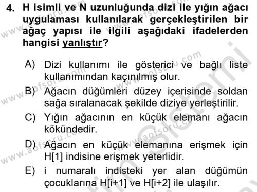 Algoritmalar Ve Programlama Dersi 2021 - 2022 Yılı (Final) Dönem Sonu Sınavı 4. Soru