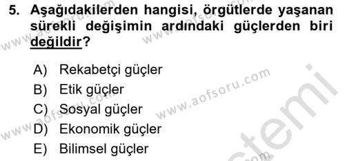 Bilişim Sistemleri Dersi 2023 - 2024 Yılı Yaz Okulu Sınavı 5. Soru