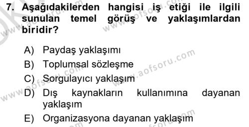 Bilişim Sistemleri Dersi 2023 - 2024 Yılı Yaz Okulu Sınavı 7. Soru