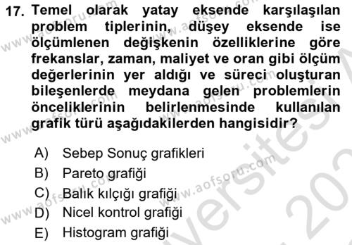 İş Süreçleri Yönetimi Dersi 2022 - 2023 Yılı Yaz Okulu Sınavı 17. Soru