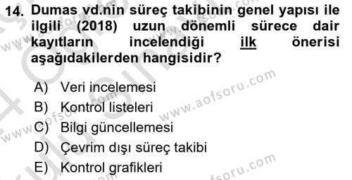 İş Süreçleri Yönetimi Dersi 2023 - 2024 Yılı Yaz Okulu Sınavı 14. Soru