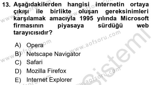 Kullanıcı Deneyimi Tasarımı Dersi 2022 - 2023 Yılı Yaz Okulu Sınavı 13. Soru