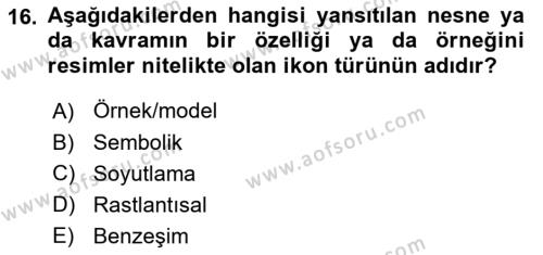 Kullanıcı Deneyimi Tasarımı Dersi 2022 - 2023 Yılı Yaz Okulu Sınavı 16. Soru