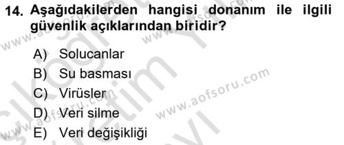 Veritabanı Programlama Dersi 2022 - 2023 Yılı Yaz Okulu Sınavı 14. Soru