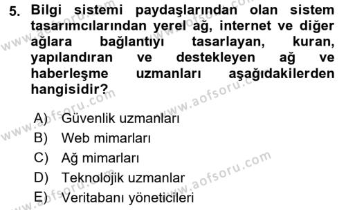 Sistem Analizi Ve Tasarımı Dersi 2023 - 2024 Yılı (Vize) Ara Sınavı 5. Soru