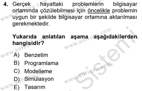 İleri Programlama Dersi 2023 - 2024 Yılı (Vize) Ara Sınavı 4. Soru