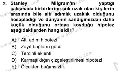 Sosyal Ağ Analizi Dersi 2023 - 2024 Yılı (Vize) Ara Sınavı 2. Soru