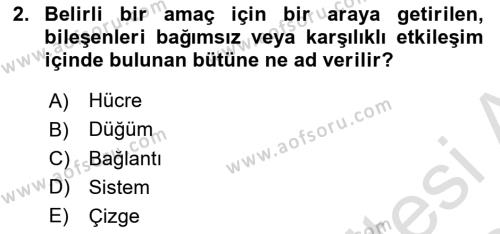 Sosyal Ağ Analizi Dersi 2023 - 2024 Yılı Yaz Okulu Sınavı 2. Soru