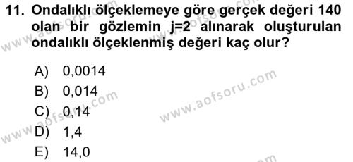 Veri Madenciliği Dersi 2023 - 2024 Yılı (Vize) Ara Sınavı 11. Soru