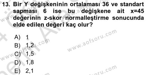 Veri Madenciliği Dersi 2023 - 2024 Yılı (Vize) Ara Sınavı 13. Soru